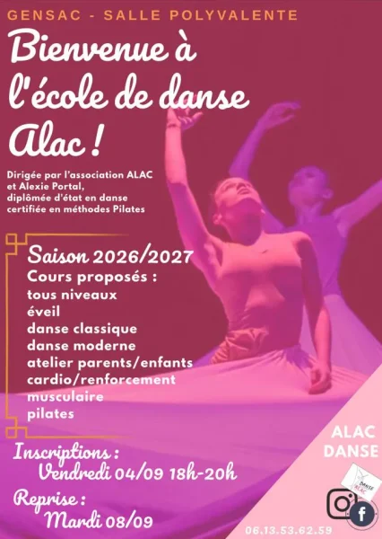 Inscription Alac Danse