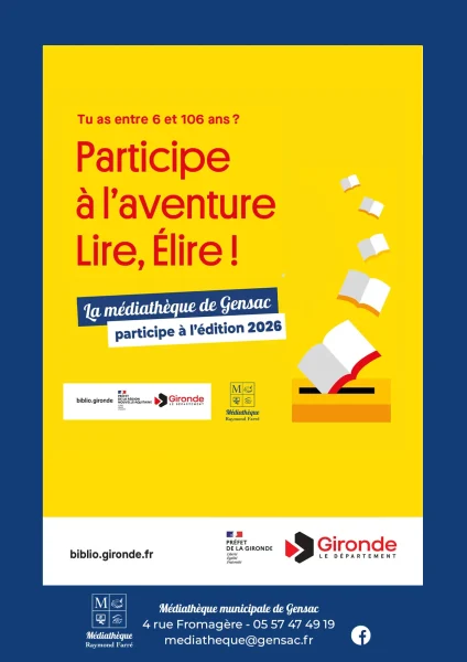 Lire, Élire 2026 à la médiathèque de Gensac