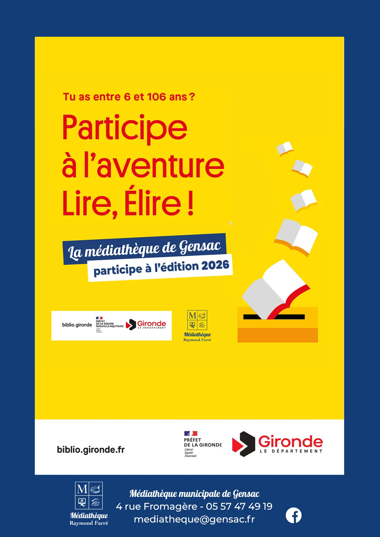 Lire, Élire 2026 à la médiathèque de Gensac