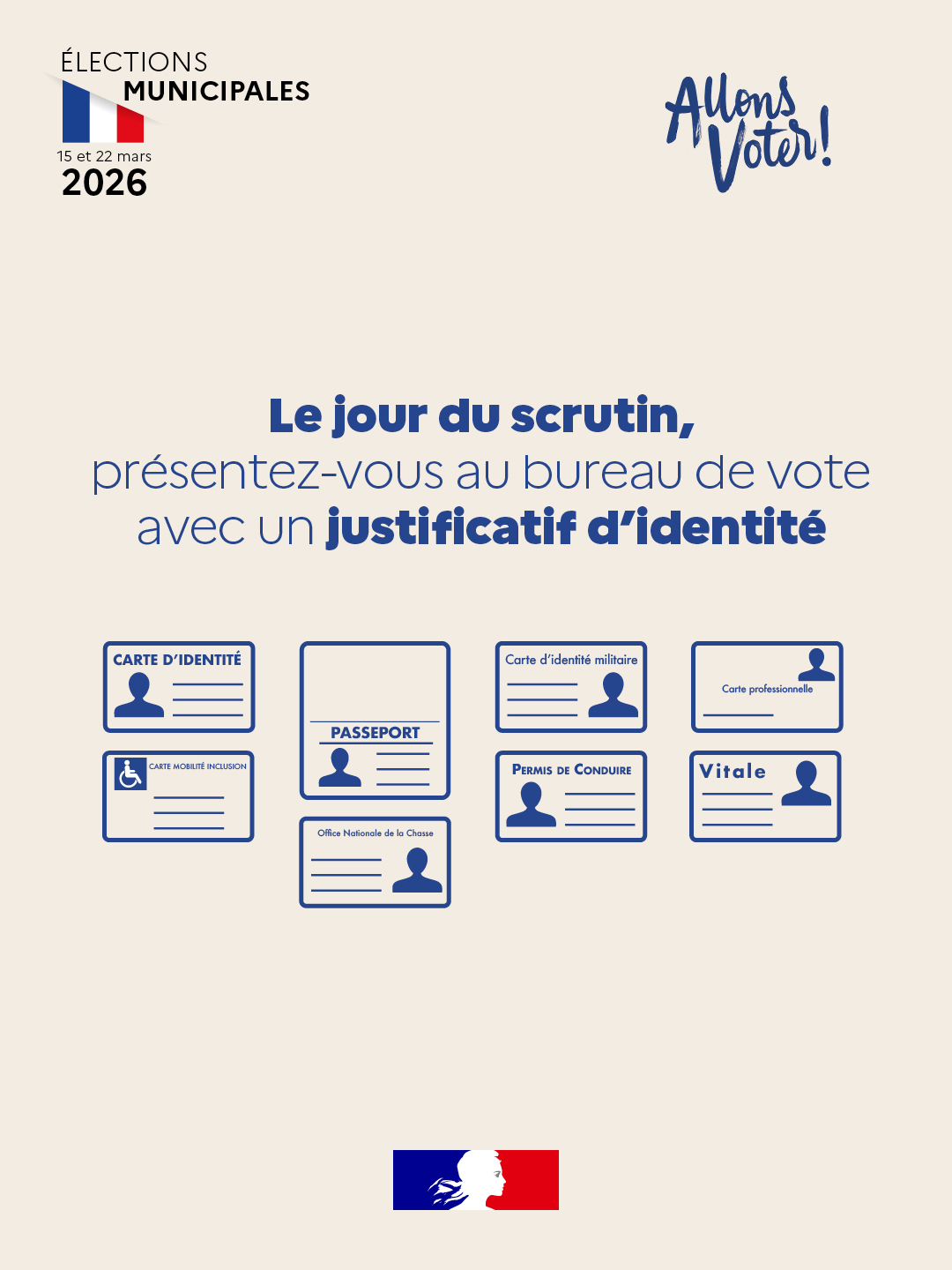 Pour voter, il vous faut un justificatif d'identité