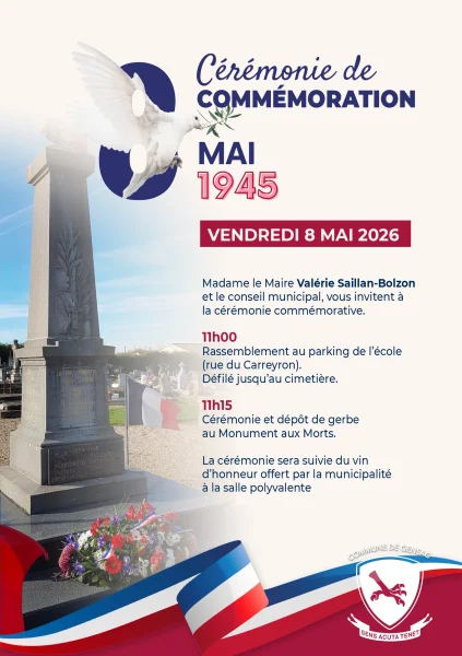Cérémonie commémorative 8 mai 2026
