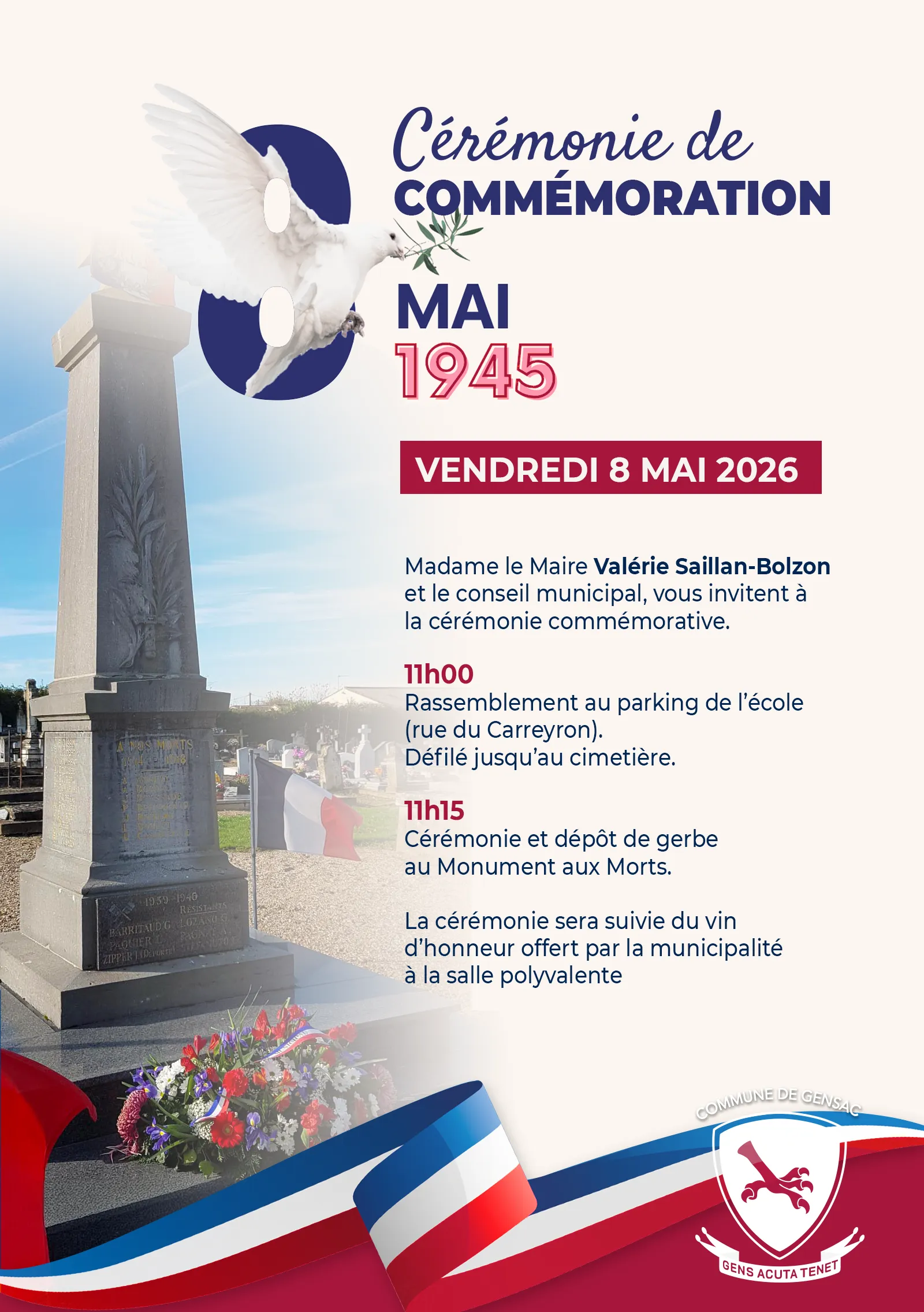 Cérémonie commémorative 8 mai 2026