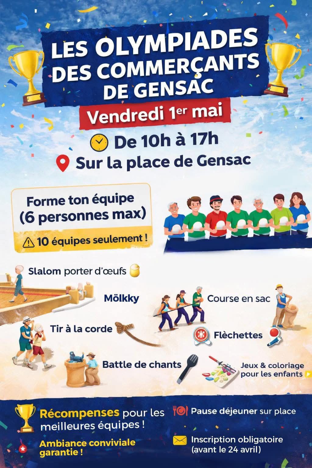 1ère olympiades des commerçants de Gensac