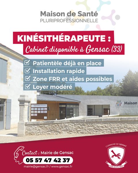 [MAISON DE SANTÉ] Gensac cherche ses futurs kinésithérapeutes