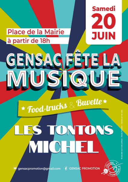Fête de la musique à Gensac samedi 20 juin 2026