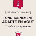 Du 17 août au 1er septembre 2026, la mairie de Gensac adapte son fonctionnement en raison des congés d’été et d’un effectif réduit.