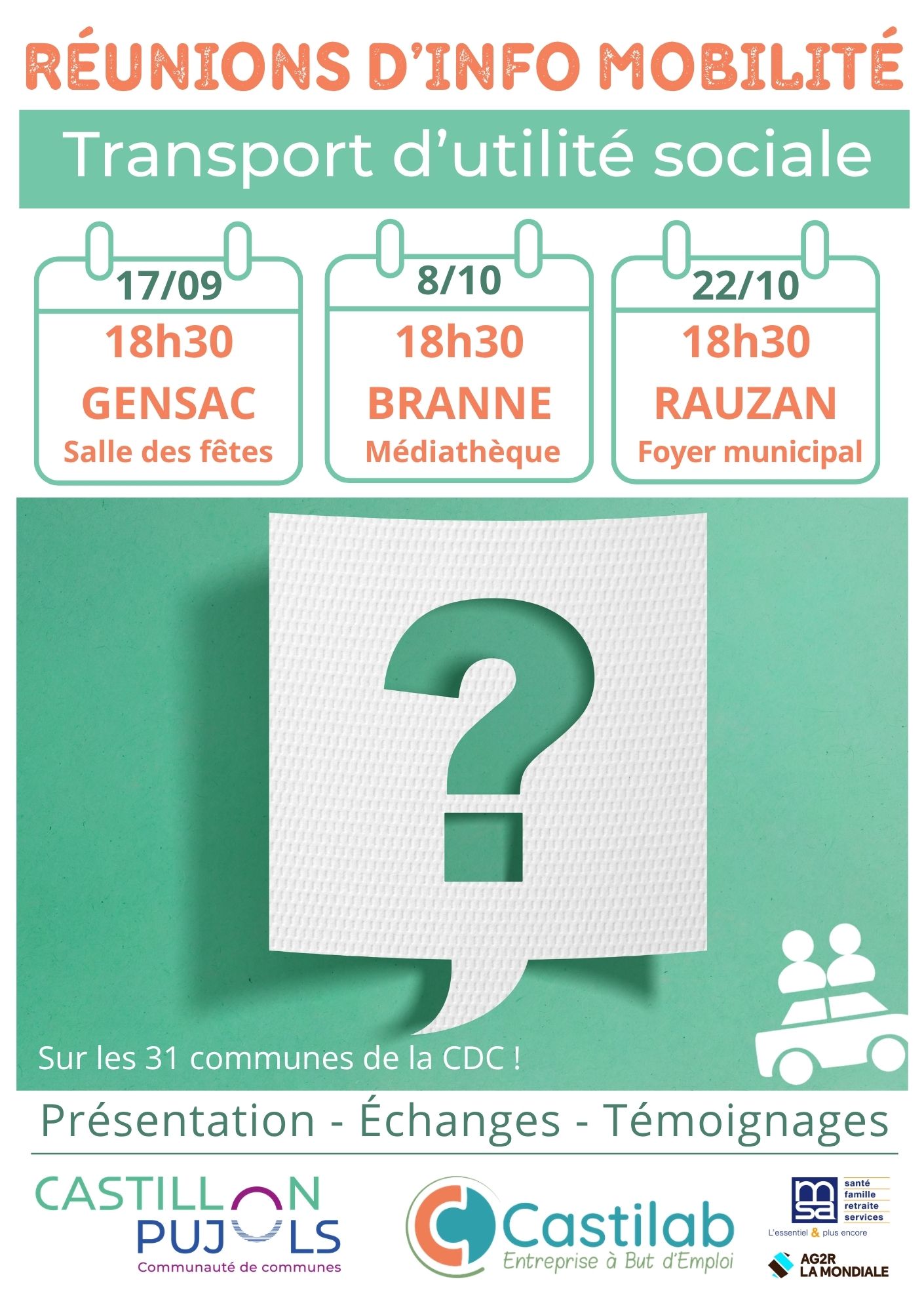 Réunion d'information sur le transport d'utilité sociale
